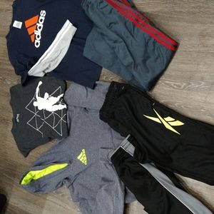 Boys lot of clothes pants shirts Adidas 10/12
